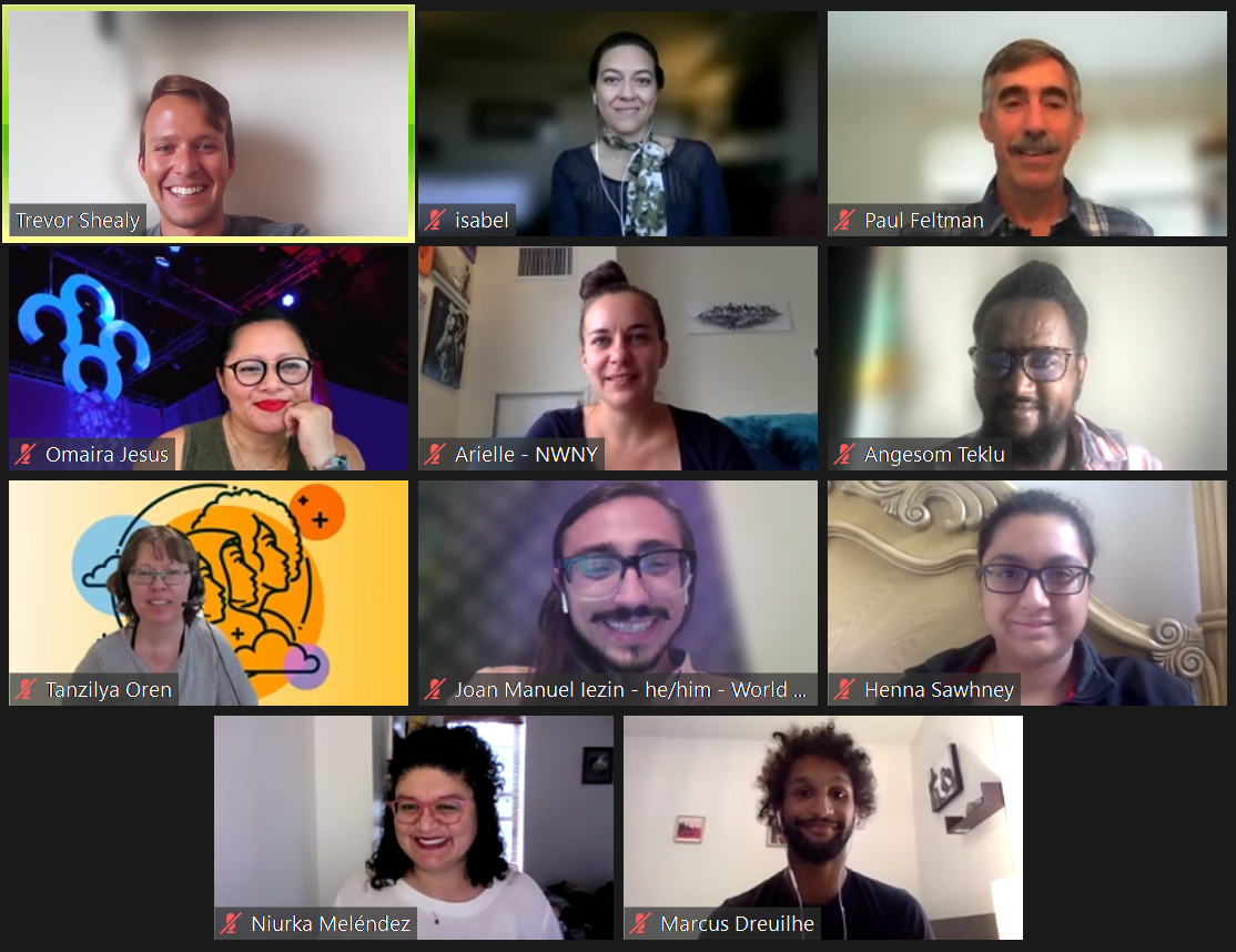 Screenshot of Zoom call participants