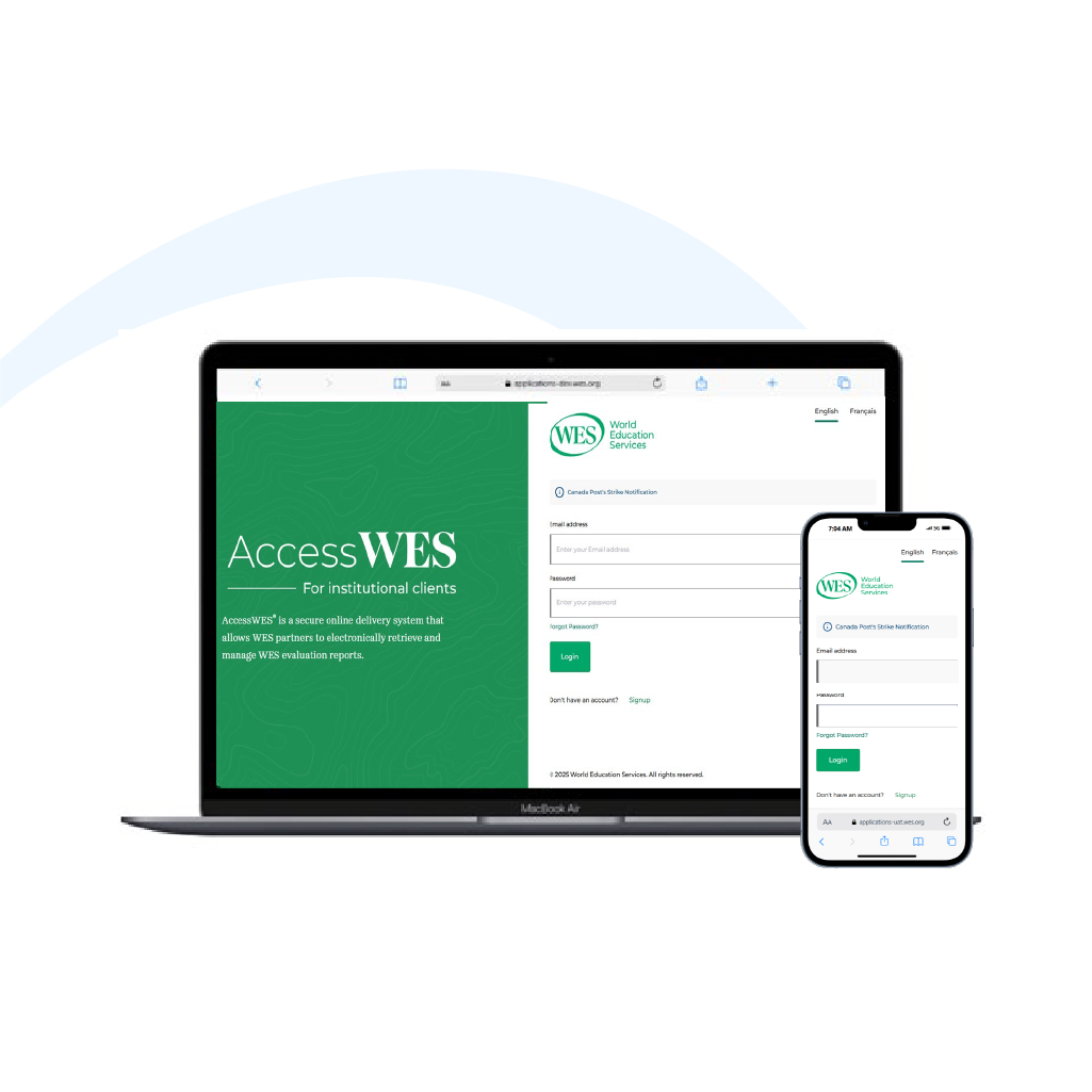 AccessWES platform on laptop and mobile