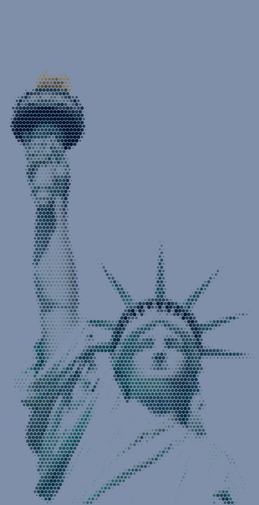 Close up of the statue of liberty