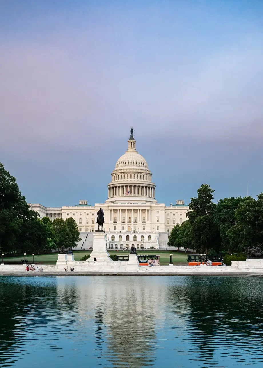 A photo of the United States Capitol building.